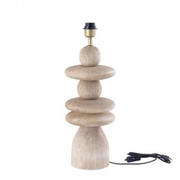PTMDCallainNaturalmangowoodtablelampbaseround