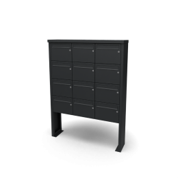 Multiboxbrievenbus3breed4hoogzwartIGeroba-Geroba