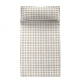 VichySpreiBeigeBasicKidsBeige100Katoenbuitenkant100Polyestervullingdekwaliteitvan150TC