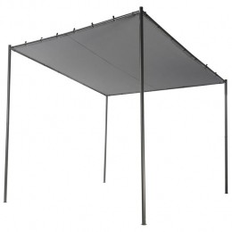Beliani-VIMINO-Tuinpaviljoen-Donkergrijs-Staal