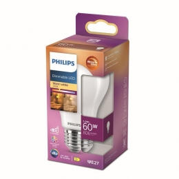 PhilipsLEDLampMat-60W-E27-Dimbaarwarmwitlicht