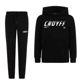 CruyffLeagueJoggingpakHoodedKidsZwart