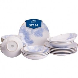 JamesCookeServiessetCloudedCharmStoneware6-persoons24-delig