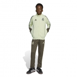 adidasRealMadridTrainingspakFull-Zip2025-2026KidsLichtgroenGrijs