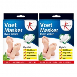 2xLucovitaalVoetmaskerHydraSokken1paar
