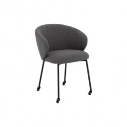 GoossensEetkamerstoelNoomileuning-Textielmetarmleuning