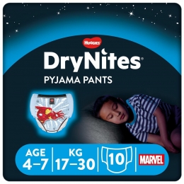 HuggiesDryNitesAbsorberendeLuierbroekjesJongens4-7jaar10stuks