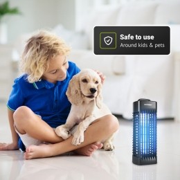 Muggenlamp-Vliegenlamp-UV-Insectenlamp-Elektrisch-9Wattgeschiktvoor40m-1000volt-Voorbinnen-Zwart