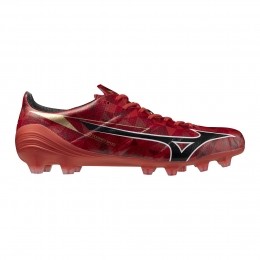 MizunoAlphaIIEliteGrasVoetbalschoenenFGRoodZwartZilver