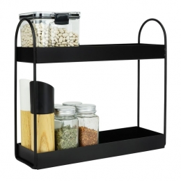 QUVIOKruidenrek-2Laags-Metaal-Zwart