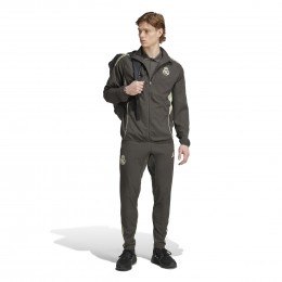 adidasRealMadridPresentatieTrainingspakFull-Zip2025-2026GrijsLichtgroen