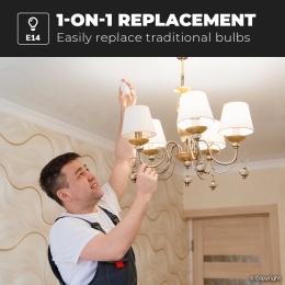 10xE14LEDLamp-29Watt250lumen-6500Kdaglichtwitlicht-Kleinefitting-Vervangt35Watt-C37kaarslamp