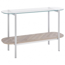 Beliani-LOVELL-Sidetable-LichtbruinZilver-Hout
