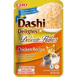 CiaoDashiDelightsDelicateFlakesKattenvoerNatChicken40gr