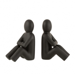 J-LineboekensteunPapostitMaurice-kunststof-zwart-2stu