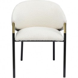 StoelmetarmleuningenBoulevardBouclecremeKareDesign