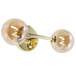 Beliani-RAMIS-Wandlampsetvan2-Goud-Staal