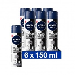 6xNiveaMenDeodorantSprayInvisibleforBlackWhite150ml