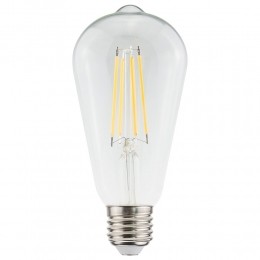 E27LEDFilamentLampEdisonST64-EnergielabelA-38Watt-806Lumen-2700KWarmWit-Transparantglas