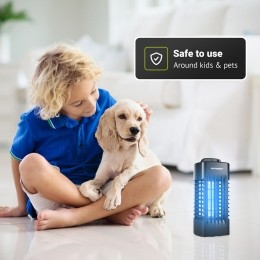 Muggenlamp-Vliegenlamp-UV-Insectenlamp-Elektrisch-4Wattgeschiktvoor20m-1000volt-Voorbinnen-Zwart