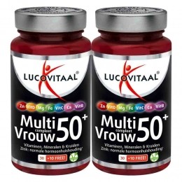 GratisVerzending2xLucovitaalMultiVrouwCompleet50MetGinkgoBiloba40capsules