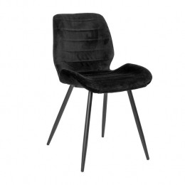 Bronx71VelveteetkamerstoelTobyzwart
