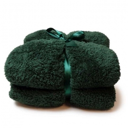 UniqueLivingTeddyplaid150x200cmdarkgreen