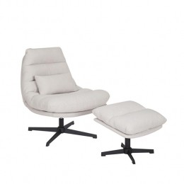 Bronx71DraaifauteuilmethockerCristolinnenoffwhite