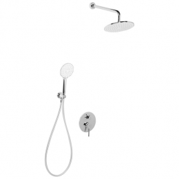 Beliani-PUELO-Ingebouwdedouchesetmetregendouche-Zilver-Messing