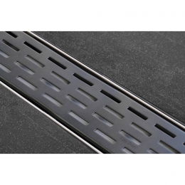 RoostertbvDouchegootEasyDrainRoosterFixt-1Black80cm
