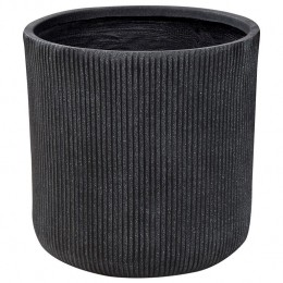 Beliani-OREOI-Bloempot-Grafietgrijs-45x45x45cm-Kleivezel
