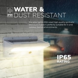 4xBurleyLEDSolarWandlampmetbewegingssensor3lichtstanden21LEDS3000Kwarmwit