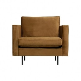 WOOODRodeoClassicFauteuil-Velvet-Honinggeel