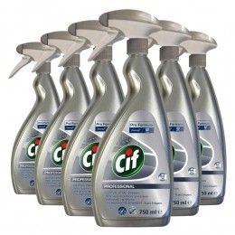 6xCifProfessionalRoestvrijStaalOnderhoudsmiddelProFormula750ml