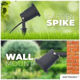 6xSydneyPrikspot-GU10-PlugPlay-Daglichtwit6000K-5Watt-Voorbuiten-Priklamp-Zwart-Grondspies-15meternetsnoer-Tuinspots