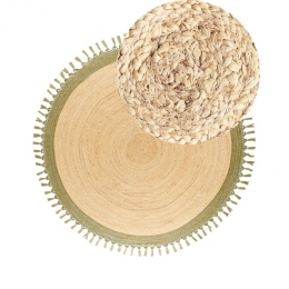Beliani-MARTS-Vloerkleed-BeigeGroen-200cm-Jute