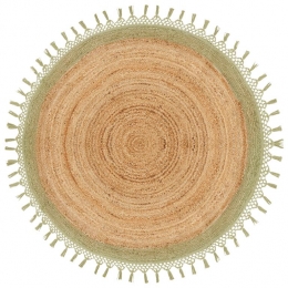 Beliani-MARTS-Vloerkleed-Beigegroen-140cm-Jute