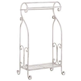 Beliani-LINARES-Handdoekrek-Wit-IJzer