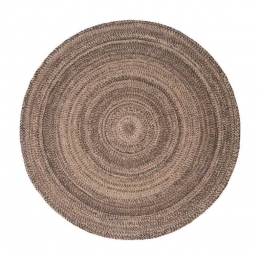 Interieur05RondwollenvloerkleedGapoDonkerbruingemeleerd