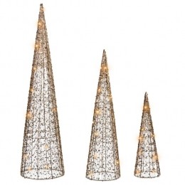 Beliani-VEJLESO-LED-decoratiesetvan3-Goud-Metaal