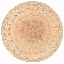 VelaarJaipurHandgemaaktJuteNatuurlijkeVloerkleed200cmRond