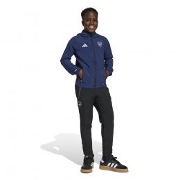 adidasArsenalVisTechTrainingspakFull-Zip2025-2026KidsDonkerblauwZwartWit