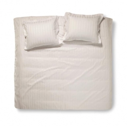 DamaiDekbedovertrekKatoenSatijnStreepLinea-ivory