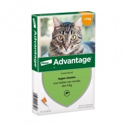 AdvantageAntiVlooiendruppels40Kattot4kg4pipetten