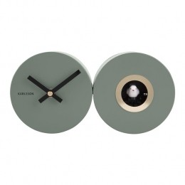 KarlssonDuoCuckooWandklok-Groen