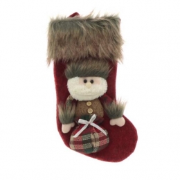 UniqueLivingStockingVidar17x34cmredsanta