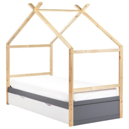 Beliani-ORGEVAL-Daybedvoorkinderen-Grijs-90x200cm-Grenenhout