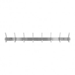 QUVIOKapstokmet8haken-RVS-Zilver