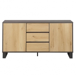 Beliani-ELDA-Sideboard-LichtehoutkleurDonkerbruin-MDF