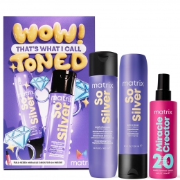 MatrixSoSilverPurpleShampooConditionerandMiracleCreatorGiftSetforBlondeandGreyHair